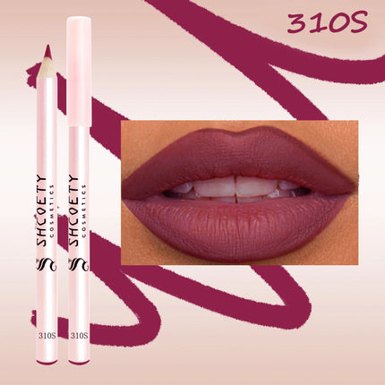 Matte Lip Liner Pencil Set of 12 Nude &Brown Shades Highly Pigmented Smooth Velvet Finish Long-Lasting Waterproof & Smudge-Proof