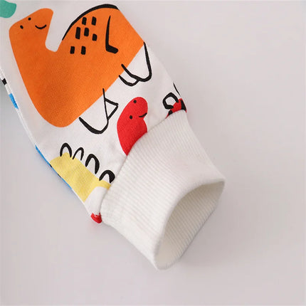 Jumping Meters 2-7T Dinosaurs Print Boys Sweatshirts Autumn Spring Kids Hooded Children's Top Baby Clothes Sport Shirts