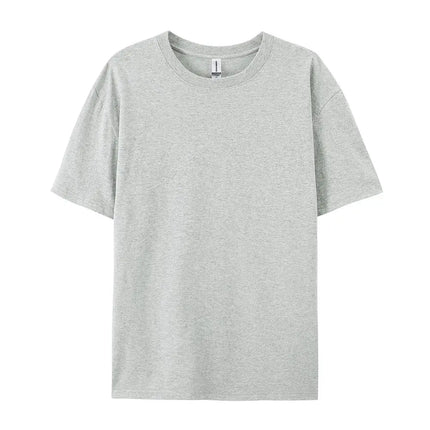 100% Cotton Solid Tshirts Men Woman Short Sleeve Fashion Brand Trend Casual Soft Clothing Tees Customized Products Summer Tops