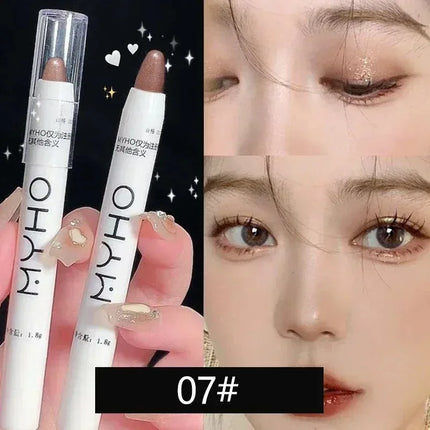 Diamond Highlight Stick Pearlescent Matte White Eyeshadow Stick Flash Eyeshadow Pen Contouring Pencil Face Brightening Cosmetics