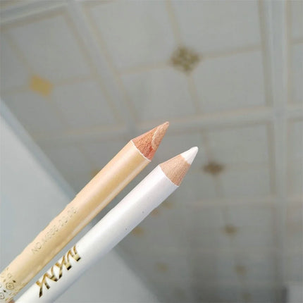 Mulitfuntional Two-Tone Black White Wood Eyeliner Pencil Pearl Highlighter Makeup Pen Brown Eyebrow Draw Lower Eyelash Cosmetics
