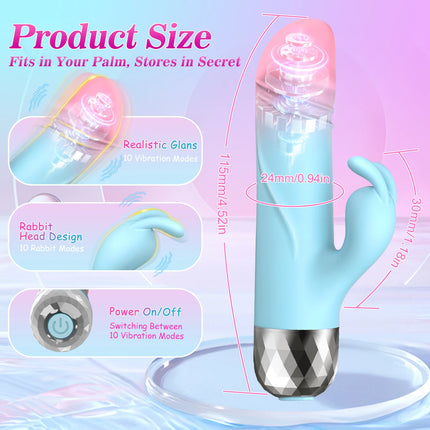 Powerful Rabbit Vibrator for Women Clit Stimulator G Spot Dildo Vibrating Vagina Massager Female Masturbation Sex Toys for Adult