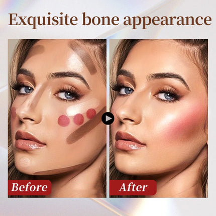 QIBEST Highlighting&Bronzer Stick Face Brightening Blusher Rouge Concealer Pen Long Lasting Highlight Contouring Blush Makeup