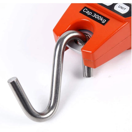 300kg Crane Scale Electronic Stainless Steel Industrial Heavy Duty Hook Scales Digital LCD Hanging Loop Weight Balance kg/lb/N