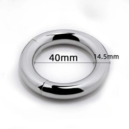 5 Size Metal Penis Ring Magnetic Ball Stretcher Silver Cock Ring Weighted Exercise Scrotum Pendant Bondage Sex Toys For Men