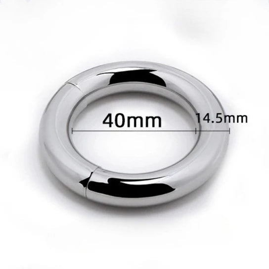 5 Size Metal Penis Ring Magnetic Ball Stretcher Silver Cock Ring Weighted Exercise Scrotum Pendant Bondage Sex Toys For Men