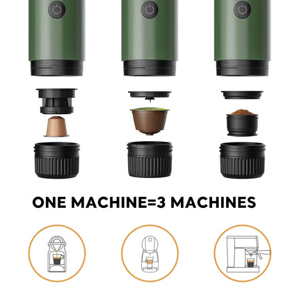 Zai xiao Portable Espresso Machine 3-in-1 Travel Coffee Maker for Camping Hiking Office Self-Heating with USB-C