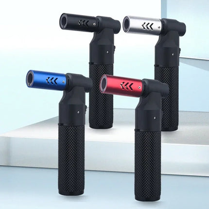 HONEST Metal Gas Lighter Jet Butane Cigar Lighter Windproof Kitchen Pipe BBQ Jewelry Welding Lighter Men's Outdoor Gadgets