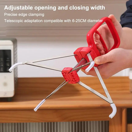 Stainless Steel Hot Dish Clamp Pot Gripper Heat Resistant Bowl Holder for Safe Plate Handling