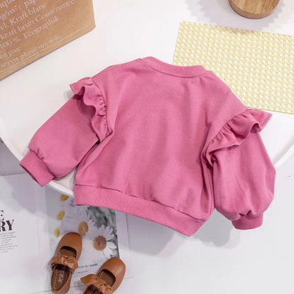 2025 Baby Girls Long Sleeve T-shirt Spring Casual Children Tops Printed Kids Loose Tshirt Autumn Girls Thin Sweatshirt