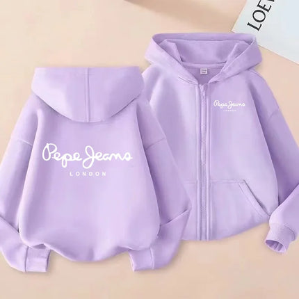 Children's Cardigan Hoodie Zipper Style Sweatshirt Boys Girls3-12Yrs Brand Sports Top Casual Fashion Charming Loose Coat Clothes