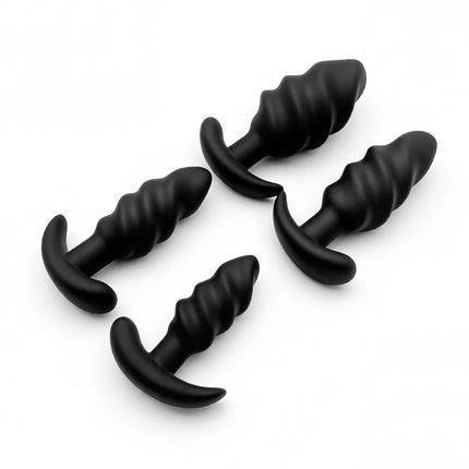 Silicone Threaded Anal Plug 4 Sizes Anal Plug Butt Plug Unisex Wearable Stopper Adults Sex Toys for Men Women Trainer