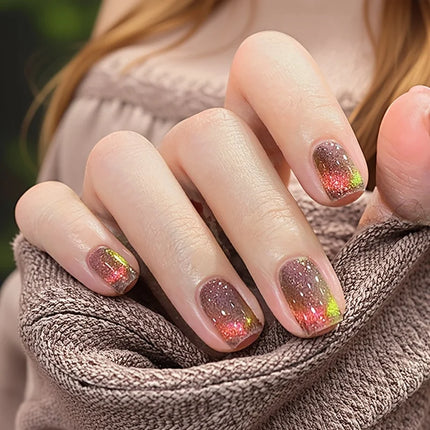 S82 Neon Sky - 10ml No - bake Cat's Eye Nail Polish. It dries quickly and lasts long. With a mysterious and deep main color