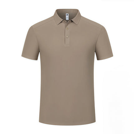 2025 New High End Polo Top for Men Short Sleeve Seamless Glue Pressing Sports Polo Shirt Work Uniform