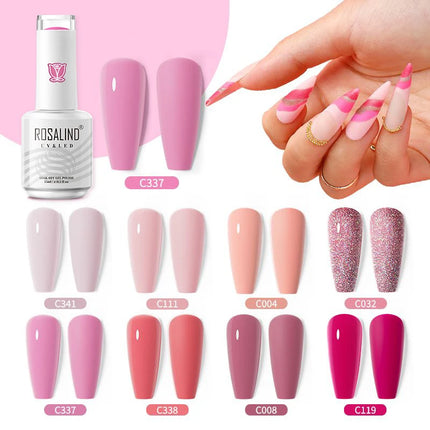 ROSALIND 15ml Nail Gel Polish Macaron Hybrid Varnish Semi Permanent Nail Art Design Soak Off Top Base Coat Esmalte UV Gel Nail