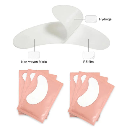 50Pairs/Lots Eyelash Extension Patch Under Eye Pads Hydrogel Patches For Extension Lint Free Stickers Eyelash patches Makeup