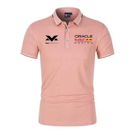 Red Bull 1 Driver Logo Racing Team Men Polo Shirt Summer Short Sleeve Male Polos T-shirt 2025 New Casual Men's Clothes Tops