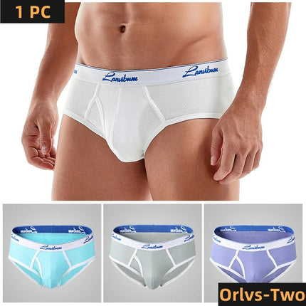 New Men's Underwear Mid Waist Thread Cotton Breathable Solid Color Youth Underwear Men's Triangle Pants LA674