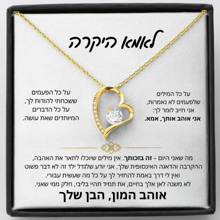 To My Mom Women Gift Love Heart Pendants Necklace Fashion Jewelry Mother's Day Brithday Gift Necklaces with Box Dropshipping