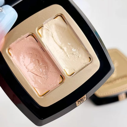 Maogeping Beauty Professional Double Color Concealer Palette High Coverage Moisturizing Concealer Makeup 3g