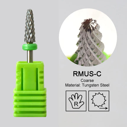 Nail Drill Bits Carbide Large Cone Electric Milling Cutter Gel Polish Remover Grinding Tools DIY Accessories Supplies