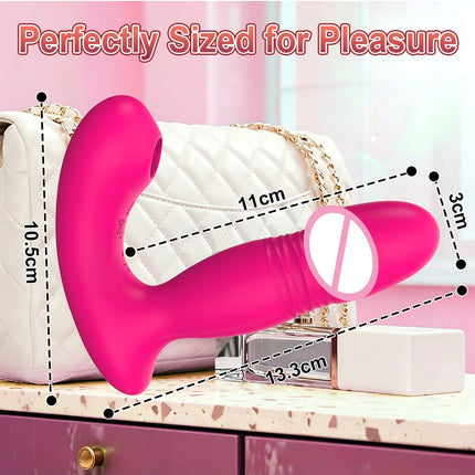 APP Bluetooth Wearable Sucking Thrusting Vibrator G-spot Clitoris Stimulator Vagina Massage Adult Sex Toysfor Couples Men Women