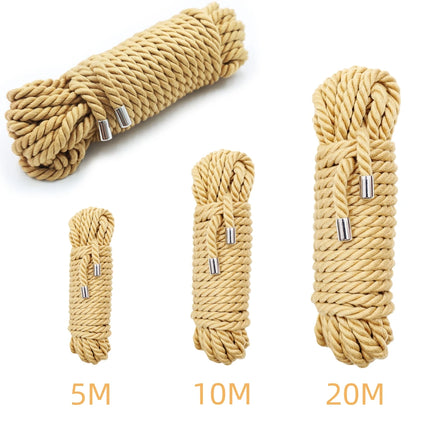 Golden Black Exotic Accessory of Handcuffs Bondage Soft Rope Metal Head For Men Woman Cosplay Slave Binder Restraint Couple Game