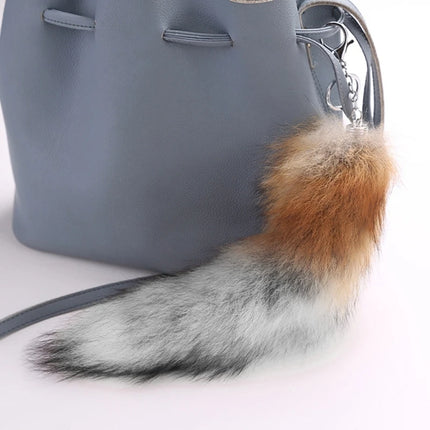 Plush-Fox Tail Keychain Furry Racoon Tail Keyring Keychain 28cm Animal Tail Key-Pendant Pompoms Keyring Holder Bag-Decor
