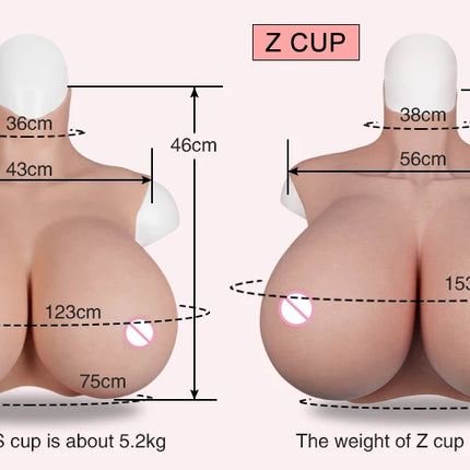 Dokier Realistic Fake Boobs Large Silicone Breast Form for Crossdresser Transgender Shemale Drag Queen Crossdressing S Z Cup