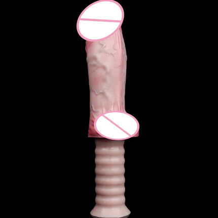 SXXY Soft Double Layer Dildo With Handle Silicone Skin Touch Handle Butt Plug Long Male Female Masturbator Sex Toys Sexshop