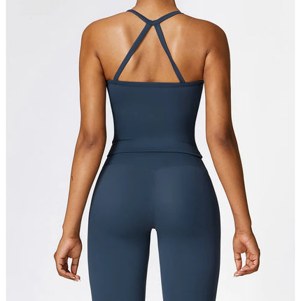 Women Cross Back Yoga Sports Bra Breathable Shock Proof Gym Workout Fitness Push up Top Yoga Running Active Sportswear Vest Bra
