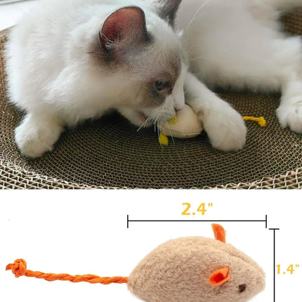 3/200pcs Rattle Cat Mouse Toys Also Prefilled Catnip Faux Fur Cat Mice Toys Interactive Cat Game Catnip Toys for Indoor Cats toy
