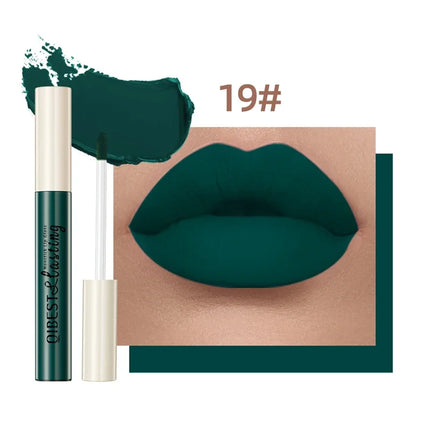 24 Colors Matte Lipstick Woman Lip Makeup Velvet Lipgloss Long Lasting Lip Tint Waterproof Non-stick Cup Lip Gloss Cosmetics