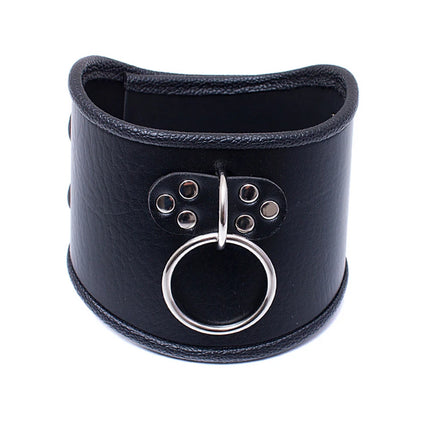 Erotic Black Soft Sponge Padded Inside Leather Chastity Posture Neck Collar For Bdsm Choker Bondage Couples Harness Sex Product