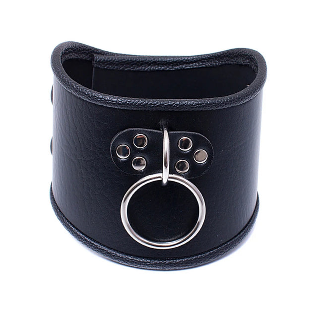 Erotic Black Soft Sponge Padded Inside Leather Chastity Posture Neck Collar For Bdsm Choker Bondage Couples Harness Sex Product