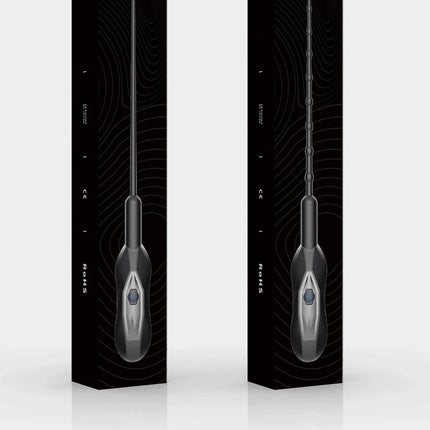 Electric Vibration Silicone Urethral Massager, Adult Male Penis Exercise Stimulation, Bead/Smooth Type
