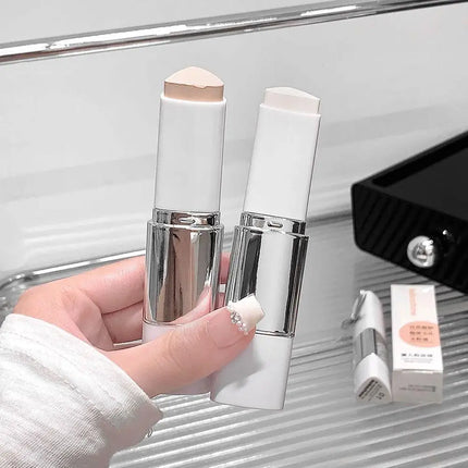 Kakashow 2-In-1 Double-Headed Foundation Stick Lightweight Brightening Concealer Long-Lasting Natural Foundation Matte Makeup