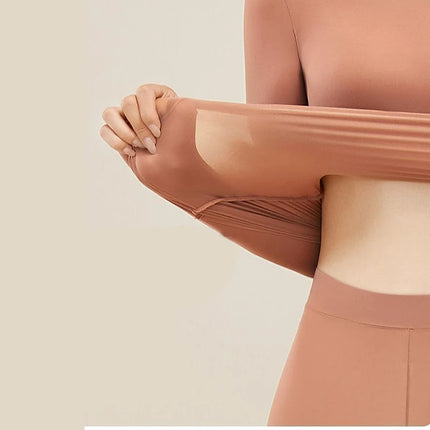 2 Pieces Women Thermal Underwear Trousers Suit Skin Care Clothes Autumn Clothes Seamless Thermo Clothing Top Tights