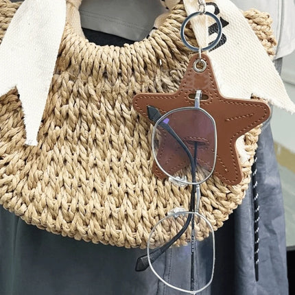 Cute Hanger Pentagram Star Keychain DIY Multi Functional Bag Charm Korean Creative Glasses Storage Clip Bag Pendant