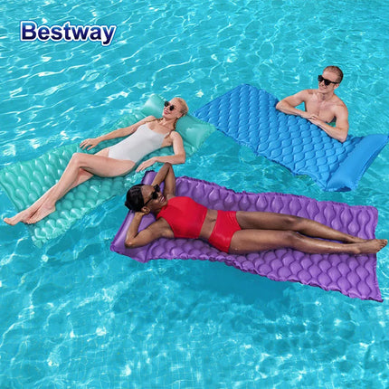 Bestway44020 Inflatable Air Cushion, Pool Floating Air Cushion, Wave Cushion Pool Float with Head Pillow