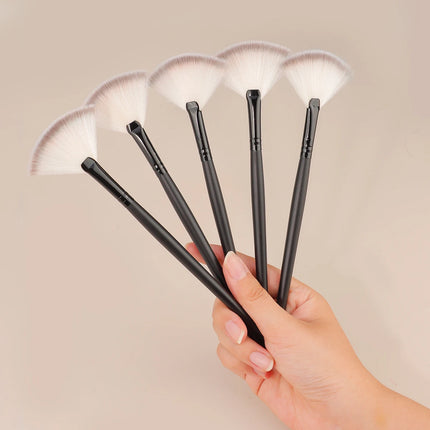 Professional Handmade Makeup Brushes Soft Saibikoho Goat Hair Small Fan Highlighter Eye Shadow Brush Ebony Handle Make Up Brush