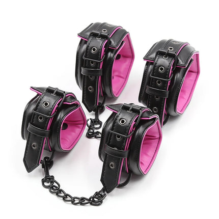 SM Sex Handcuffs Ankle Cuffs  Bdsm Collar Adult Toys  Bdsm Bondage Set Exotic Accessories Sex Toys Adult Games