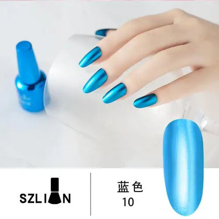1PCS Metal Mirror Silver Baking Free Nail Polish Super Texture Gorgeous Durable Nail Polish Multicolor Bright Nail Polish Beauty