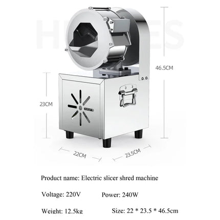 Onion/Radish/Melon/Potato Slicing Dicing Cutting Machine Electric Vegetable Fruit Cutter Machine