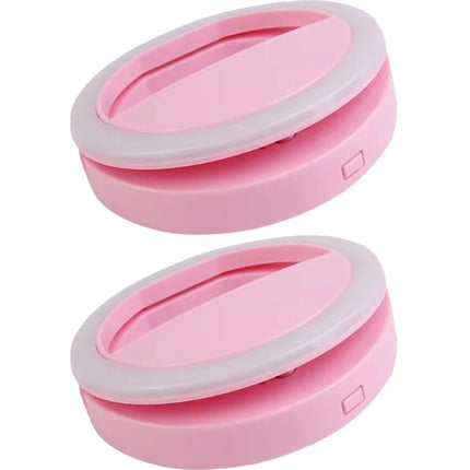 1-4pcs LED Selfie Ring Fill Light Cell Phone Third Gear Fill Light USB Charge Portable Beauty Flash Photo Beauty Light Live