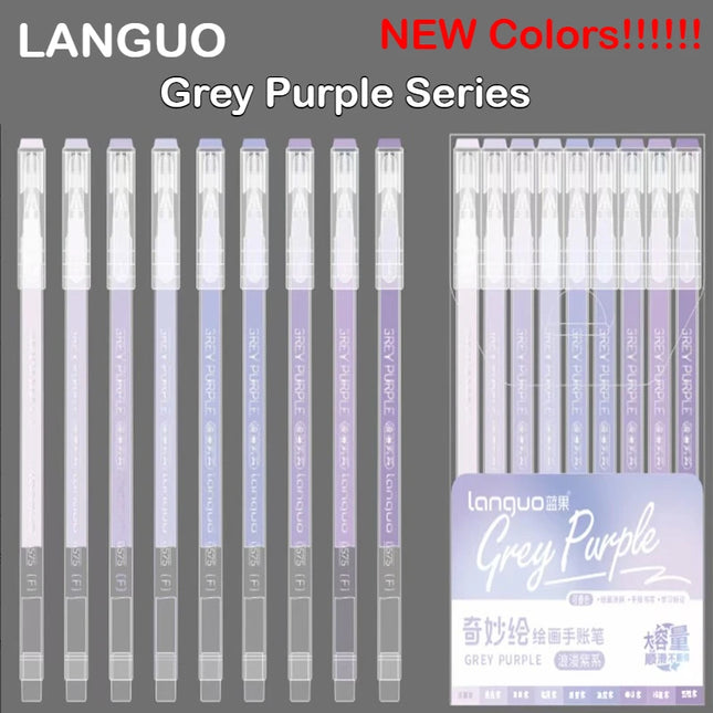 LANGUO New Colors 45/9 Colors Morandi Gel Pen Student Diary Scrapbook Painting DIY Set Color Drawing Art Markers School Supplies