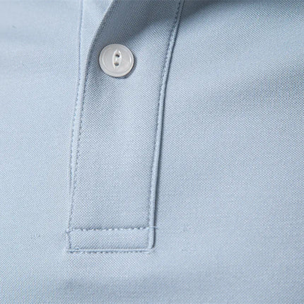 New summer men's lapel polo shirt, business casual men's short sleeved polo shirt for men