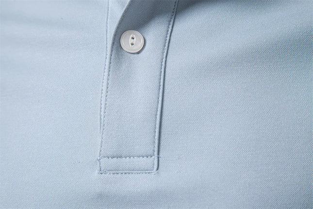 New summer men's lapel polo shirt, business casual men's short sleeved polo shirt for men