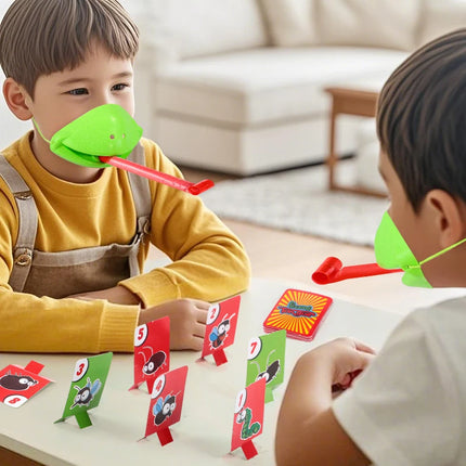 Frog Tongue Blowing Game Set, Suitable for Family Gatherings, Stress-Relieving and Funny Tabletop Puzzle Game Toy