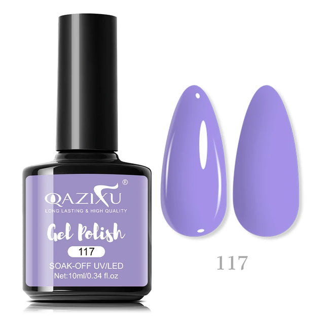 QAZIXU 1-6Pcs Purple Gel Nail Polish Winter Manicure Varnis Semi Permanent Nail Gel Varnish Soak Off UV Gel for Design Nails